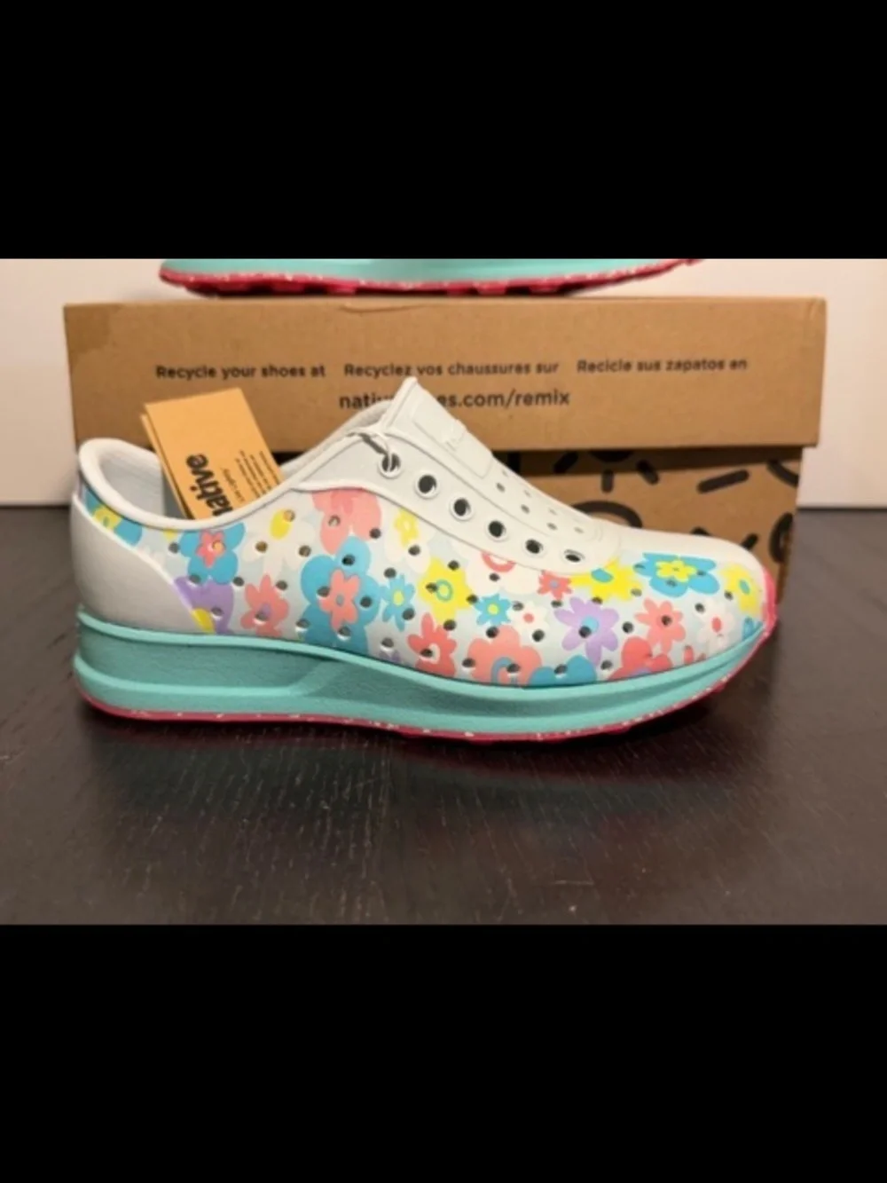 Native Robbie Sugarlite Print Shoes Multicolor Pastel Daisy Little Kids C11